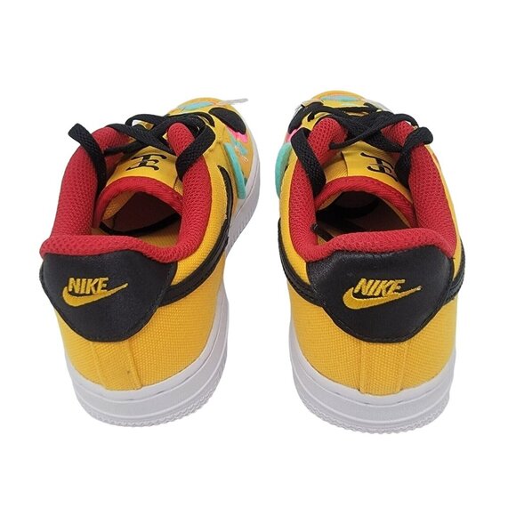 ❤️❤️Rare Nike Force 1 LV8 PS AF1 CNY Lion Dance 2Y Kids Shoes Yellow DQ5071-701 - Picture 4 of 9